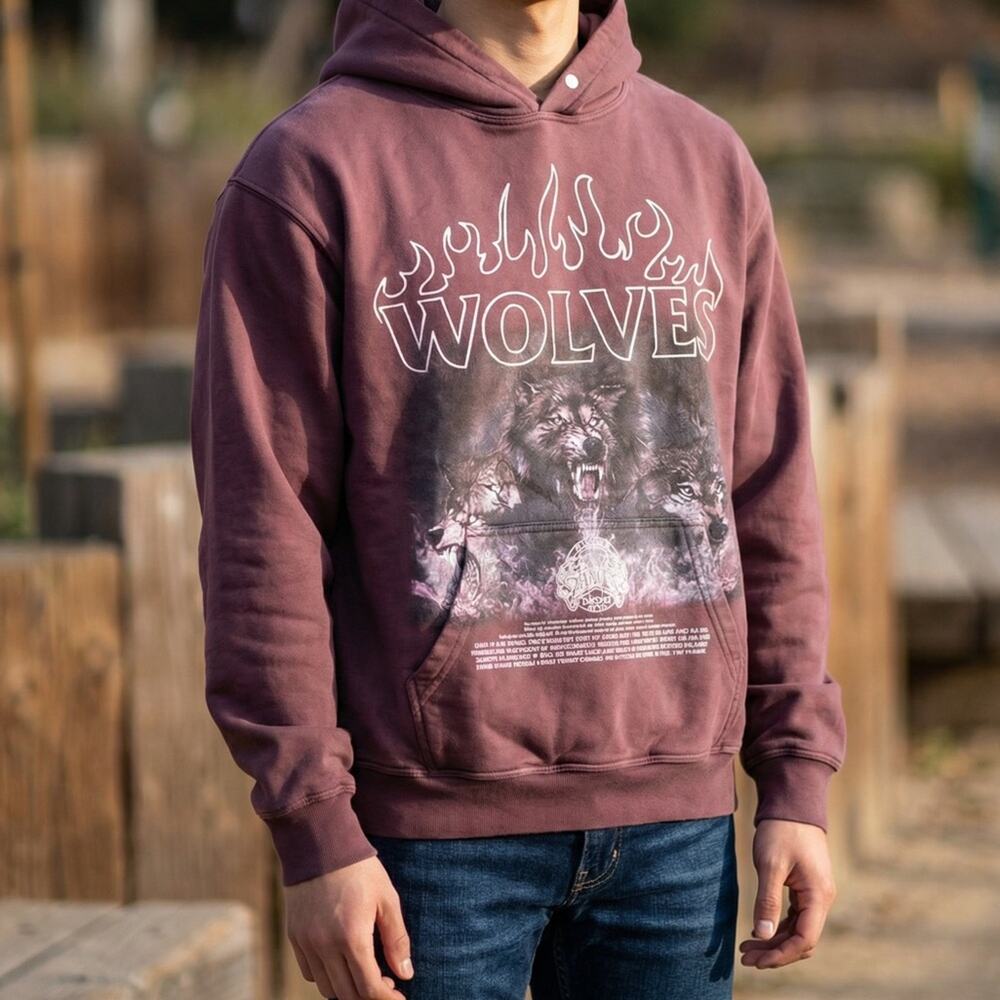 Darc Sport Wolves Hoodie Medium Vintage Wash Pump Cover #929/1000